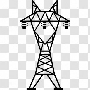 Electricity Overhead Power Line Electric Transmission - Electrical Energy - Technological Lines Transparent PNG