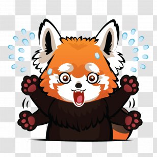 Whiskers Panic Red Panda Clip Art - Character - Cartoon Transparent PNG