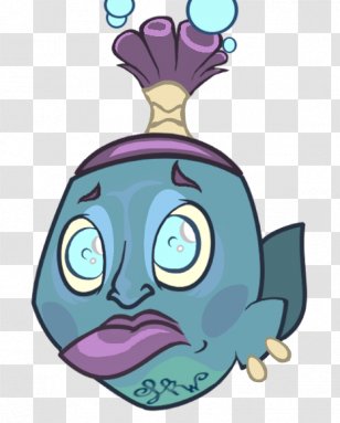 Fish Marine Mammal Character Clip Art - Fictional - Head Transparent PNG