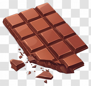 Broken Chocolate Bar - Chocolate Bar With Broken Pieces Transparent PNG