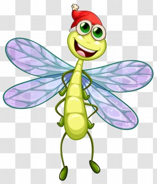 Cartoon Insect Illustration - Fictional Character - Dragonfly Transparent PNG