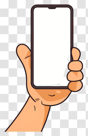 Iphone - Hand Holding Blank Smartphone Illustration Transparent PNG