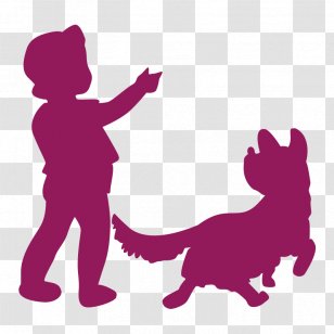 Dog Silhouette Cat Puppy Image - Tail - Bambini Transparent PNG