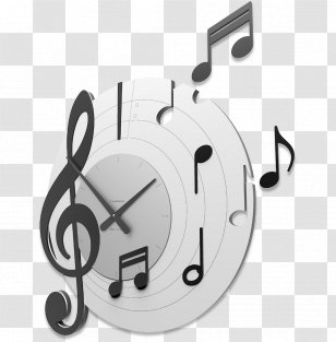 Clock Musical Note Instruments Decorative Arts - Silhouette Transparent PNG