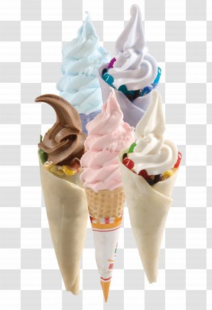 Ice Cream Cone Sundae Frozen Yogurt - Colorful Transparent PNG