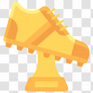 Football Boots - Golden Shoe Trophy Illustration Transparent PNG