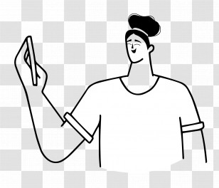 Holding Phone Transparent PNG