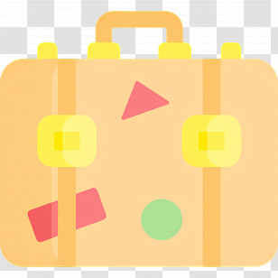 Travel Luggage - Simple Flat Design Luggage Icon Transparent PNG