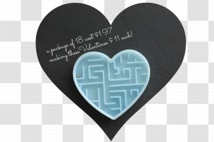 Teal Love Font - Heart - Maze Transparent PNG