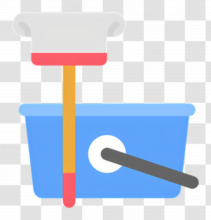 Cleaning Mop - Cleaning Supplies Cartoon Illustration Transparent PNG
