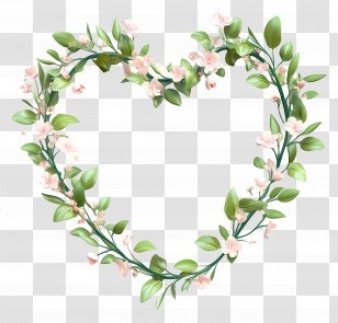 Wreath - Heart Shaped Wreath Illustration Transparent PNG