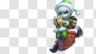Desktop Wallpaper Christmas Elf League Of Legends Transparent PNG