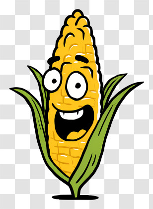 Cartoon Corn - Happy Cartoon Corn Transparent PNG