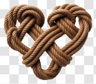 Heart Shaped Knot - Heart-shaped Rope Knot Transparent PNG