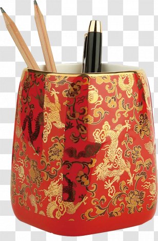 Pencil Brush Pot Gratis - Red - Pen Material Transparent PNG