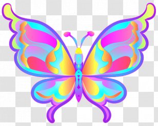 Butterfly Animation Clip Art - Purple Transparent PNG
