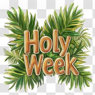 Holy Week - Holy Week Celebration With Palm Leaves Transparent PNG