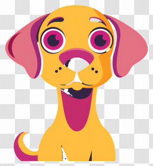 Cartoon Dog - Cheerful Cartoon Dog Illustration Transparent PNG