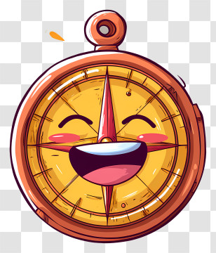 Compass - Happy Smiling Compass Transparent PNG
