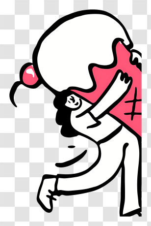 Heart Shaped Symbol - Person Hugging Heart Illustration Transparent PNG