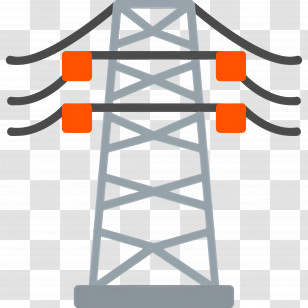 Electrical Transmission - Electric Transmission Tower Illustration Transparent PNG