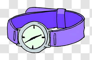 Icon - Purple Strap Watch Transparent PNG