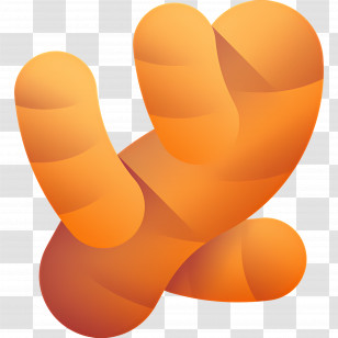 Fresh Ginger - Orange Root Vegetable Illustration Transparent PNG