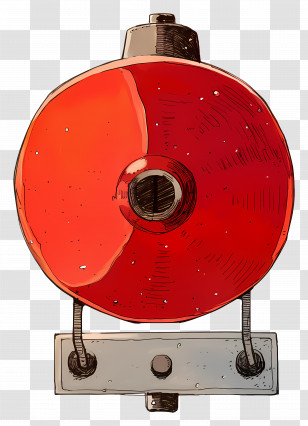 School Bell - Red Fire Alarm Bell Transparent PNG
