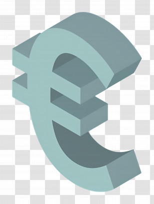 Euro Sign - Blue Euro Currency Symbol Transparent PNG