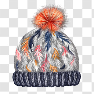 Winter Hat
 - Colorful Knitted Beanie For Winter Fashion Transparent PNG
