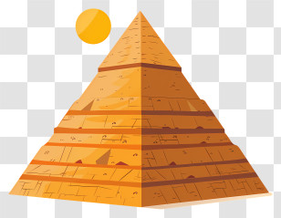 Egypt Pyramid - Egyptian Pyramid With A Sun In The Background Transparent PNG