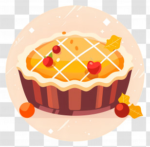 Thanksgiving Pie - Delicious Baked Pie With Fruits Transparent PNG