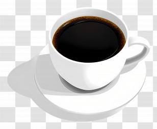 Black Coffee - Hot Coffee Cup Illustration Transparent PNG