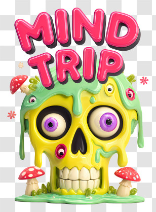 Mind Trip - Mind Trip Melting Skull Transparent PNG