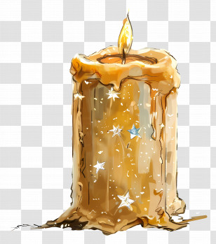 Wax Candle - Glowing Candle Transparent PNG