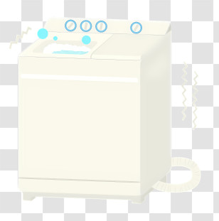 Icon - White Washing Machine For Laundry Transparent PNG