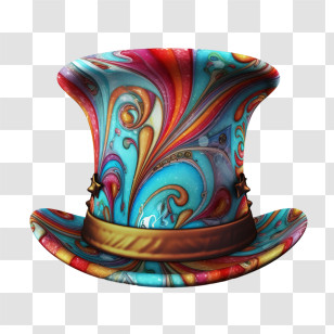 Magic Hat - Colorful Swirled Hat Transparent PNG
