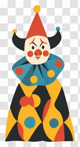 Clown - Colorful Clown Character Illustration Transparent PNG