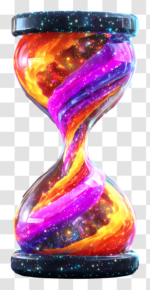 Psychedelic Color - Cosmic Galaxy Hourglass Transparent PNG