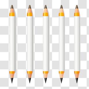Pen - Set Of White Pencils For Writing And Drawing Transparent PNG