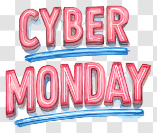 Cyber Monday - Cyber Monday Sale Text Transparent PNG