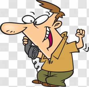 Telephone Royalty-free Cartoon - Thumb - Good News Transparent PNG
