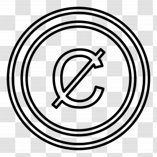 Cent Symbol - Outlined Cent Symbol For Financial Representation Transparent PNG