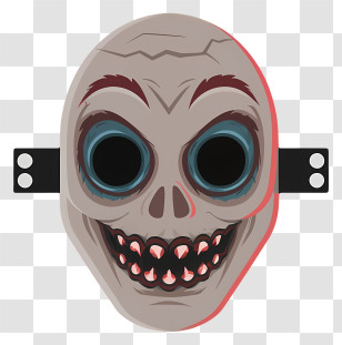 Skull Mask - Scary Skull Mask With Creepy Eyes Transparent PNG