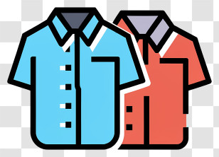 Clothing - Blue And Red Shirts Transparent PNG