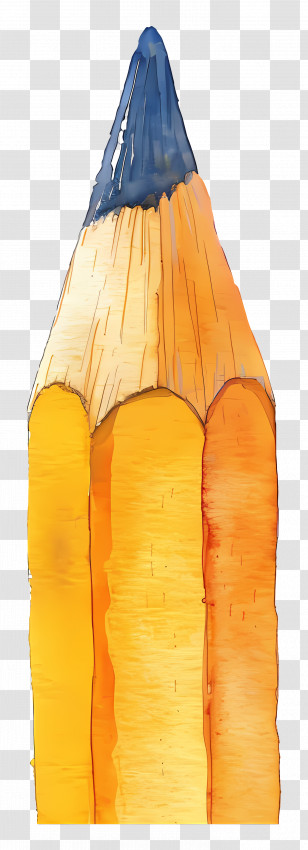 Cartoon Pencil - Large Wooden Pencil Transparent PNG