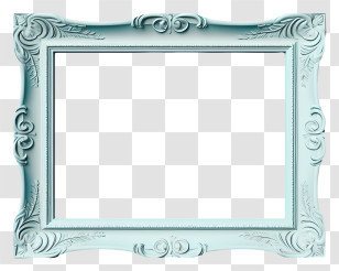White Ornate Frame - Blue Ornate Decorative Frame Transparent PNG