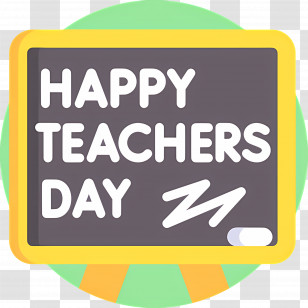 Teachers Day - Happy Teachers Day Greeting Board Transparent PNG