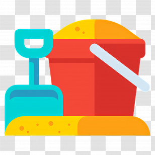 Toy Shovel - Colorful Bucket And Shovel For Sand Play Transparent PNG