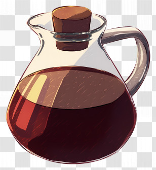 Coffee Pot - Glass Jug With Liquid Transparent PNG